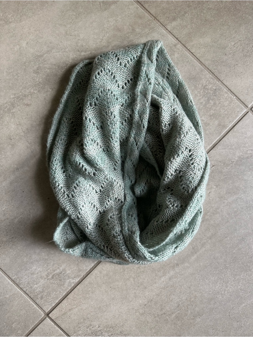 Maurices Mint Green Knit Infinity Scarf
